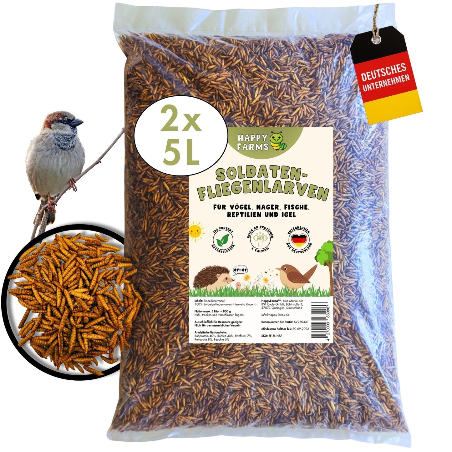 Soldatenfliegenlarven getrocknet (FR)