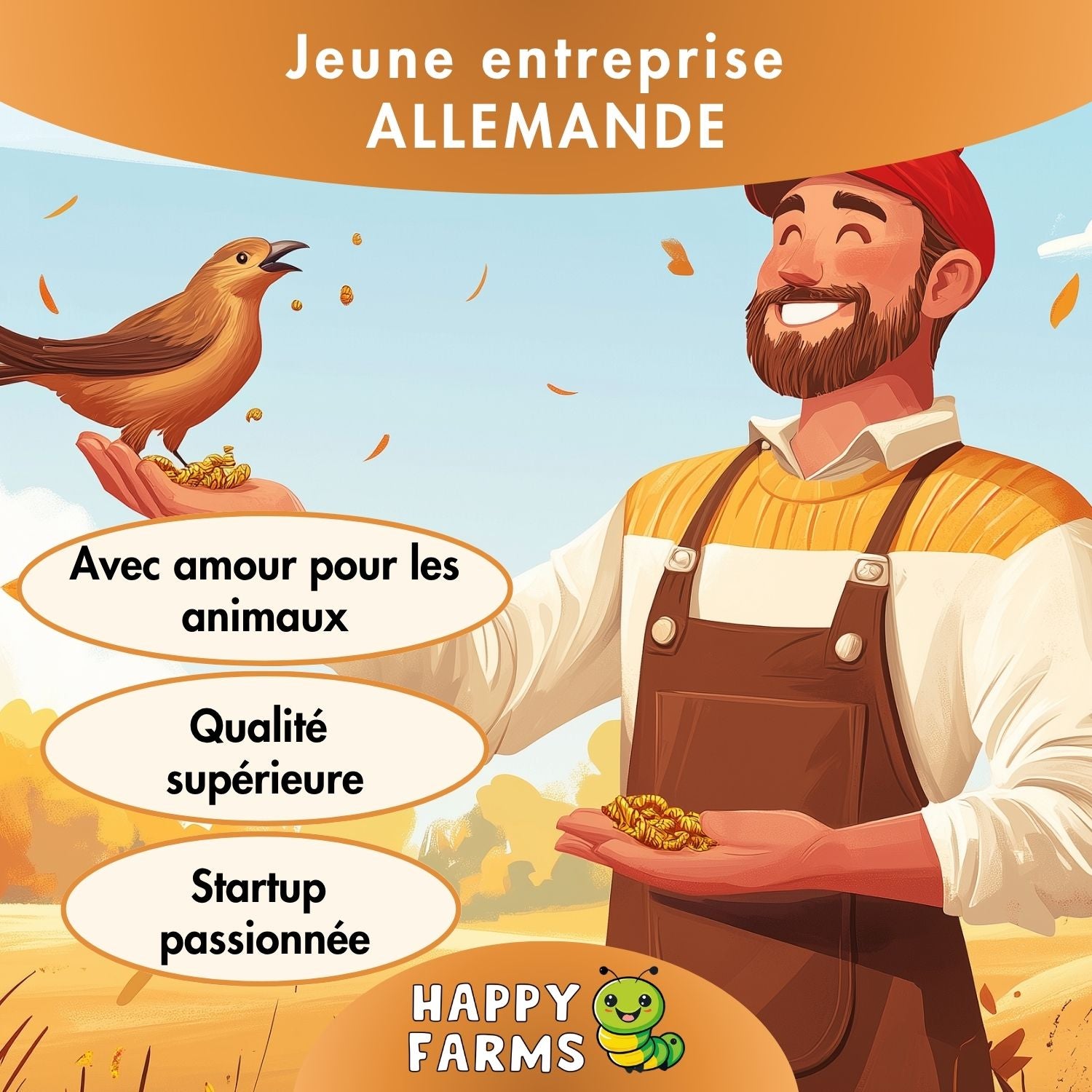 Sac transparent Vers de farine – nourriture naturelle et riche en nutriments pour oiseaux, poules et petits animaux